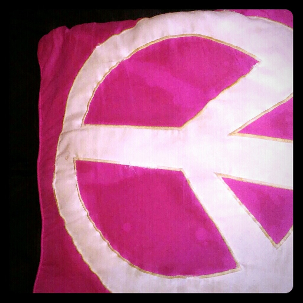 Peace sign pillow